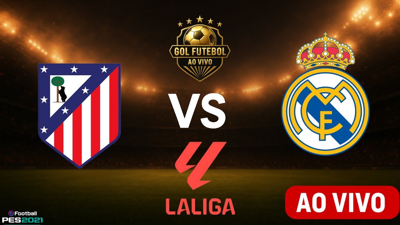 ATLETICO MADRID x REAL MADRID | LA LIGA | COM IMAGENS | GOL FUTEBOL AO VIVO | 27/09/2025 | PES 2021