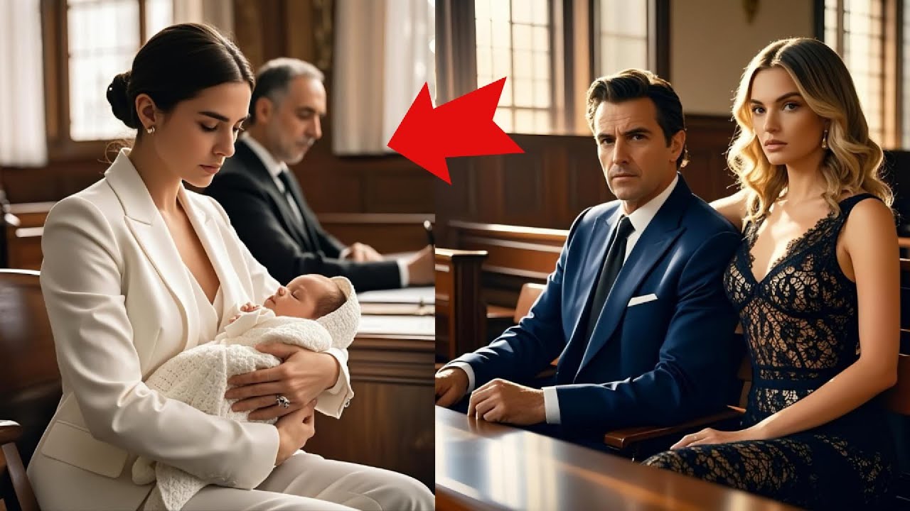 APARECIÓ CON SU AMANTE EN EL DIVORCIO, PERO TODO CAMBIÓ CUANDO ELLA LLEVABA UN BEBÉ