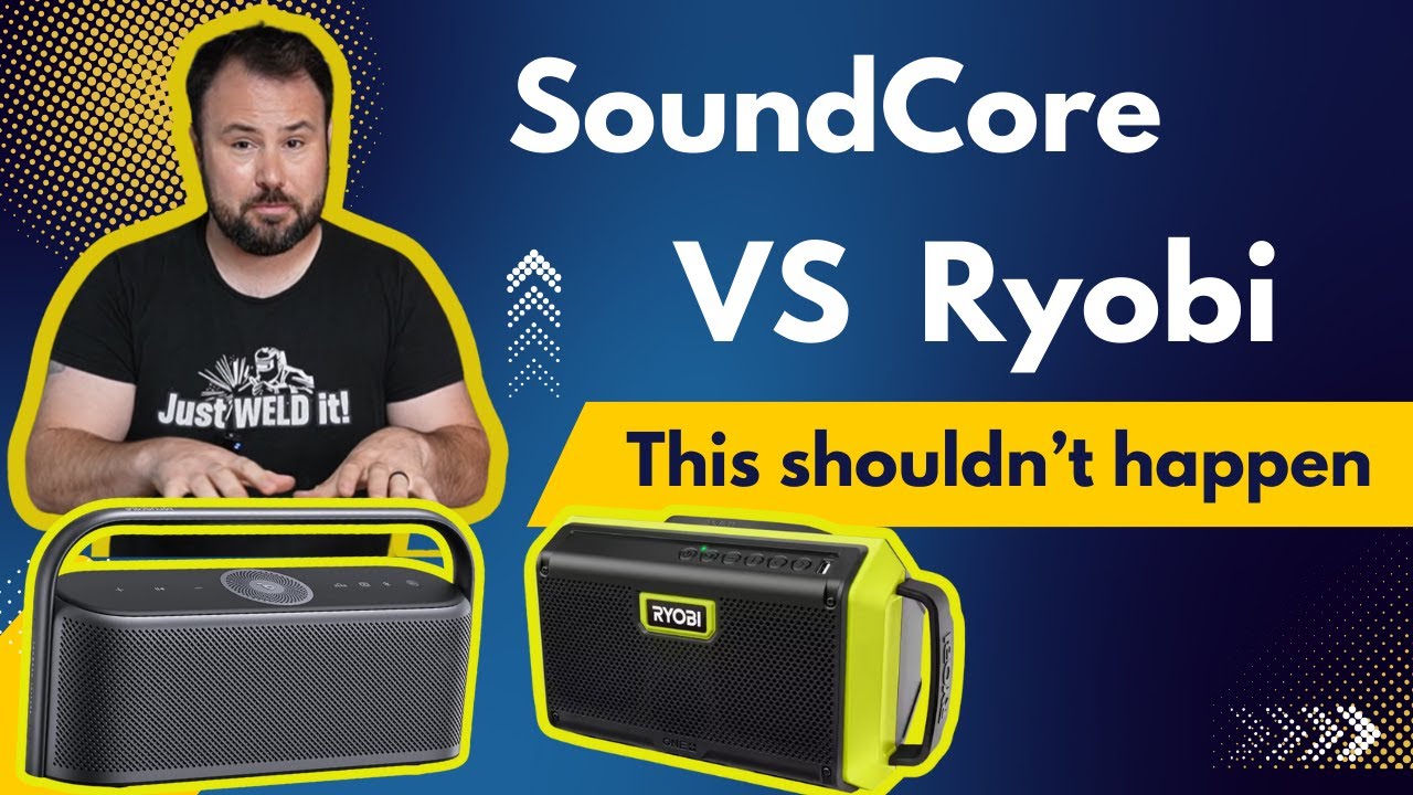 The Speaker Comparison that should've never happened #audio #soundcore #ryobi #technology
