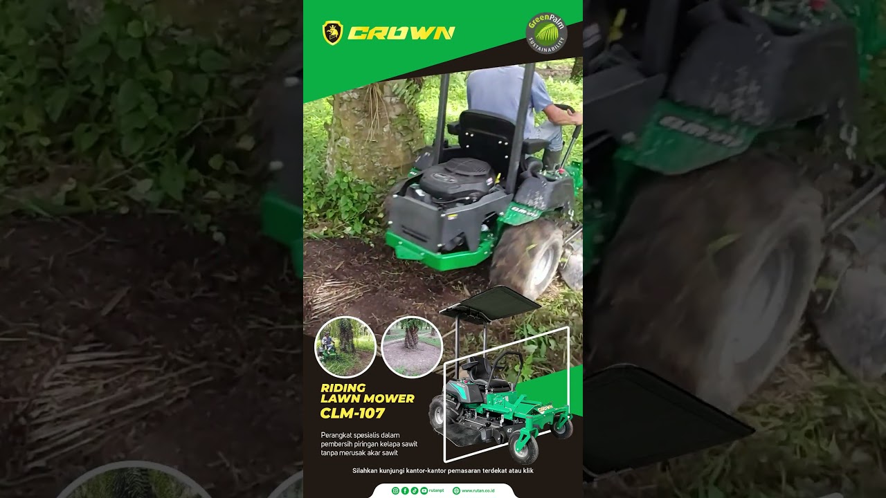 CROWN Lawn Mower #crown #infopertanian #sawit #traktor