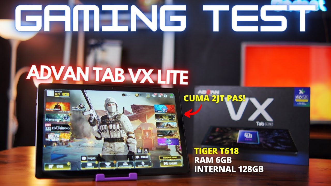 GAMING TEST Advan Tab VX Lite Indonesia, Tablet TERJANGKAU Paling POWERFUL Saat Ini!