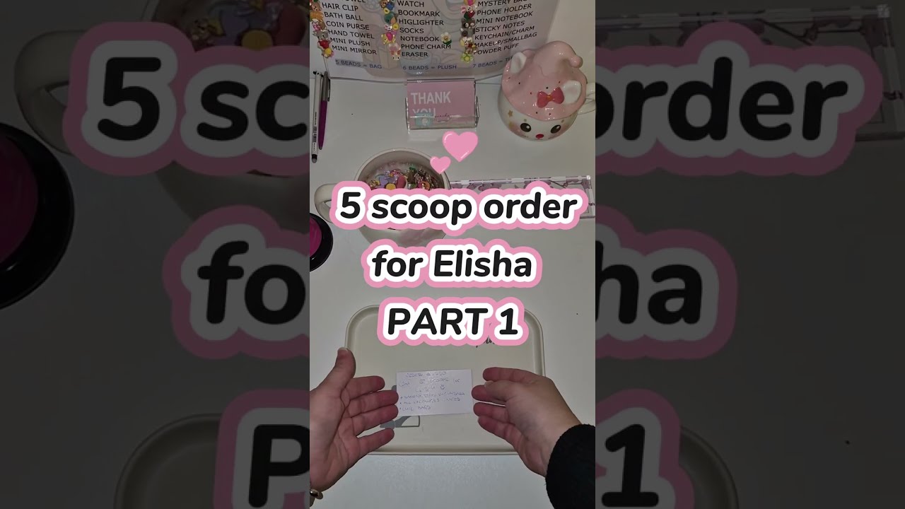 WOWZEE!! 5 scoops! 💙 Definitely need to 👀 see this order.. 🎁#mysteryscoop #asmr #sanrio #fy