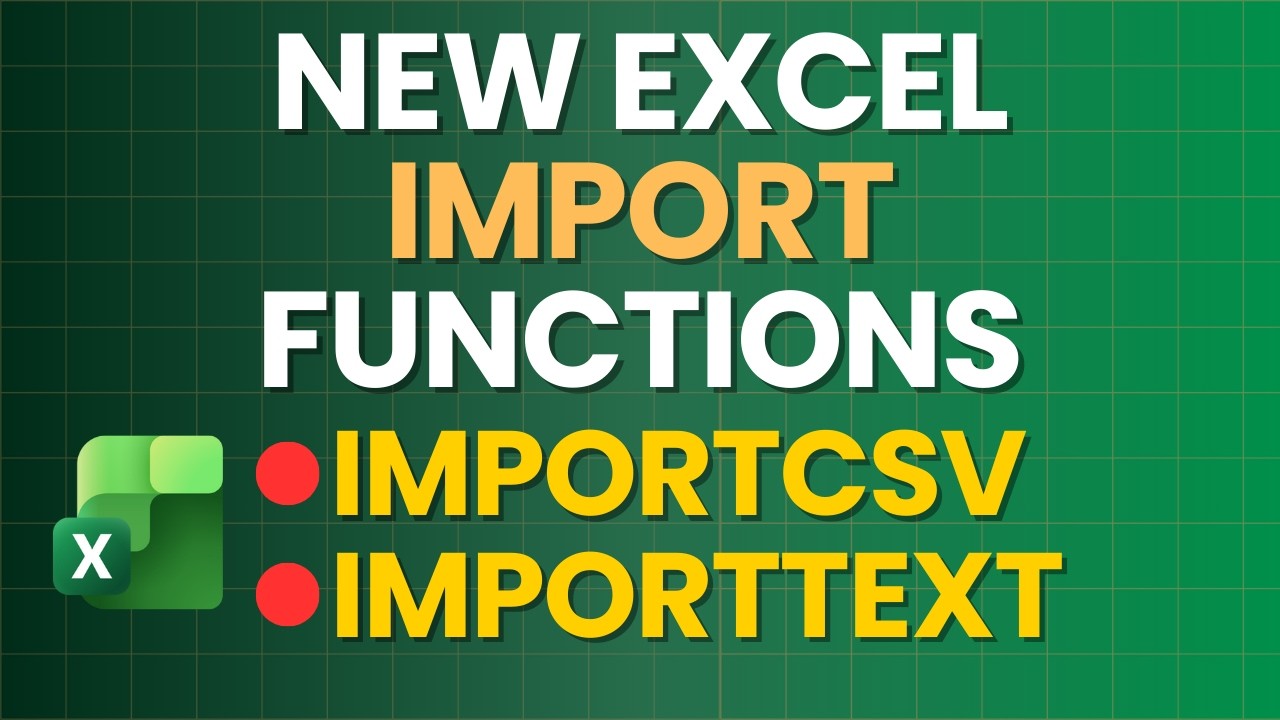 New Import Functions in Excel