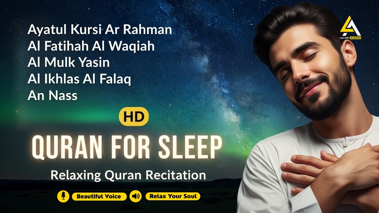 Peaceful Night Quran Recitation for Restful Sleep ✦ Al Fatiha, Yasin, Ar Rahman, Al Mulk