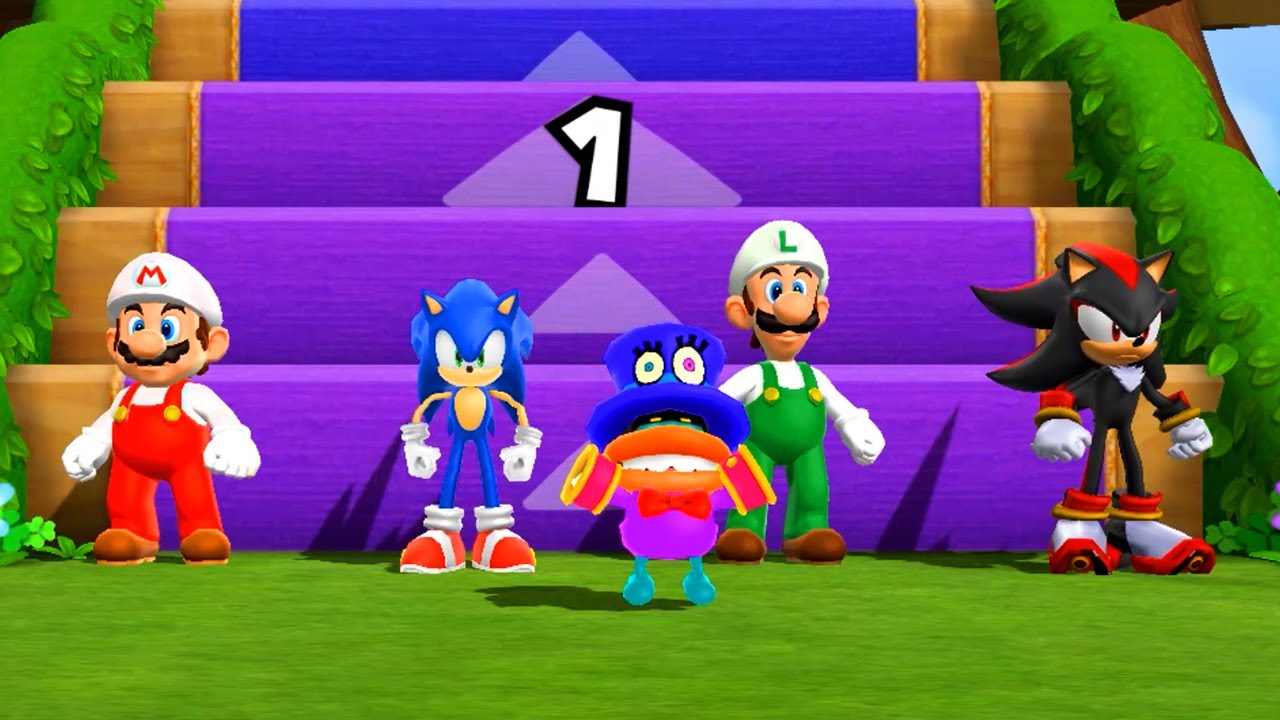 Mario Party 9 - Step It Up  7 Wins Straight - Mario Vs Sonic Vs Luigi Vs Shadow (Master CPU)