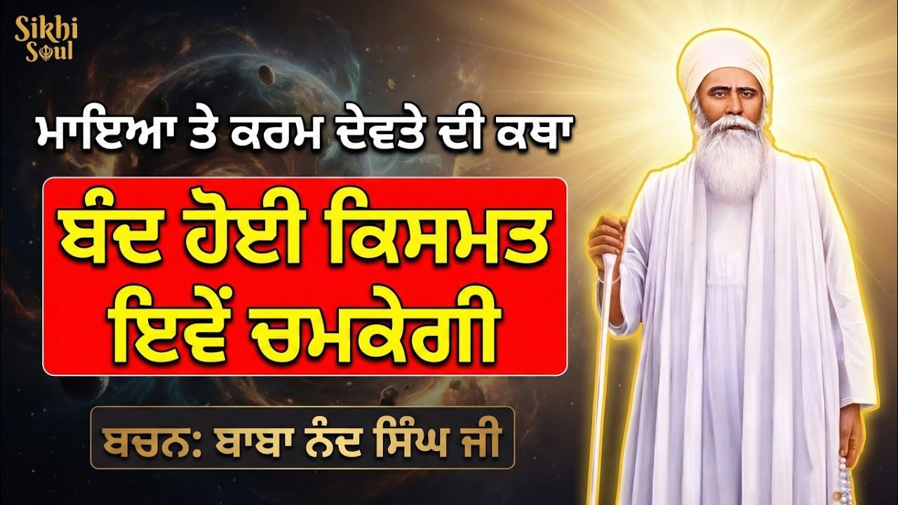 ਮਾਇਆ ਤੇ ਕਰਮ ਦੇਵਤੇ ਦੀ ਕਥਾ || ਬੰਦ ਹੋਈ ਕਿਸਮਤ ਇਵੇਂ ਚਮਕੇਗੀ || ਬਚਨ ਬਾਬਾ ਨੰਦ ਸਿੰਘ ਜੀ || Katha Vichar