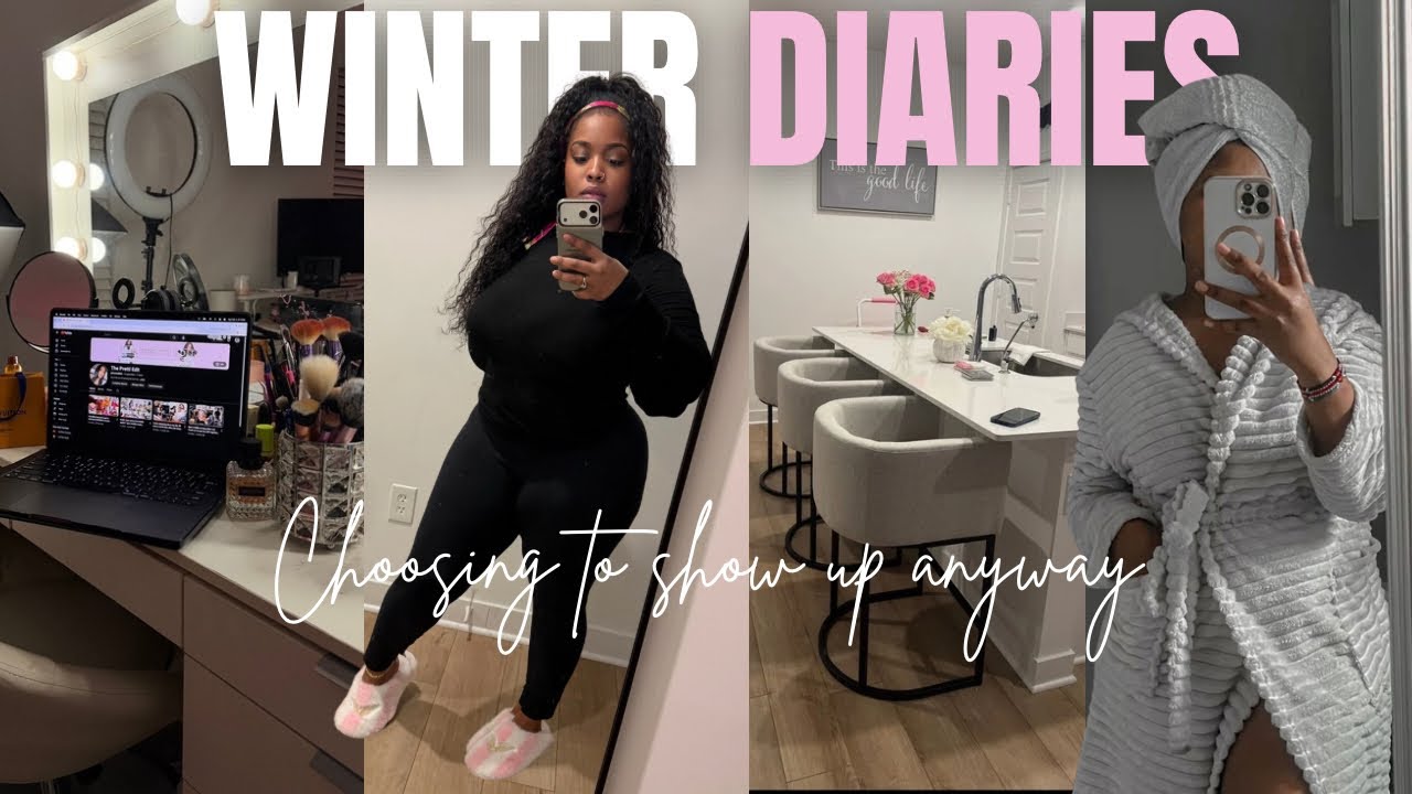 winter diaries ❄️: showing up even when I’m tired! ♡ | new home decor + snowed in + self-care