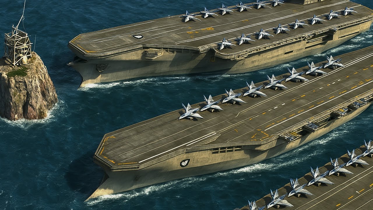 USA Carrier AirCraft vs 7 China BOSS - Command & Conquer Generals Apocalyptic