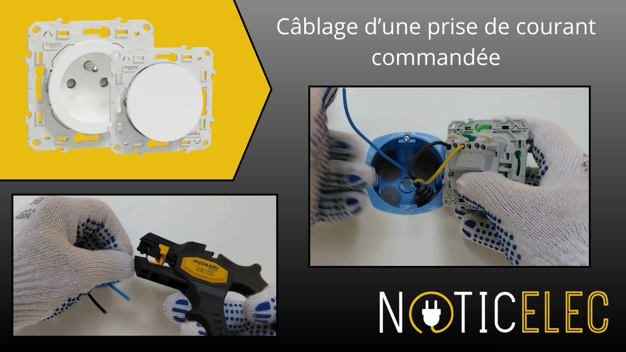 Câblage d’une prise de courant commandée en autoconstruction