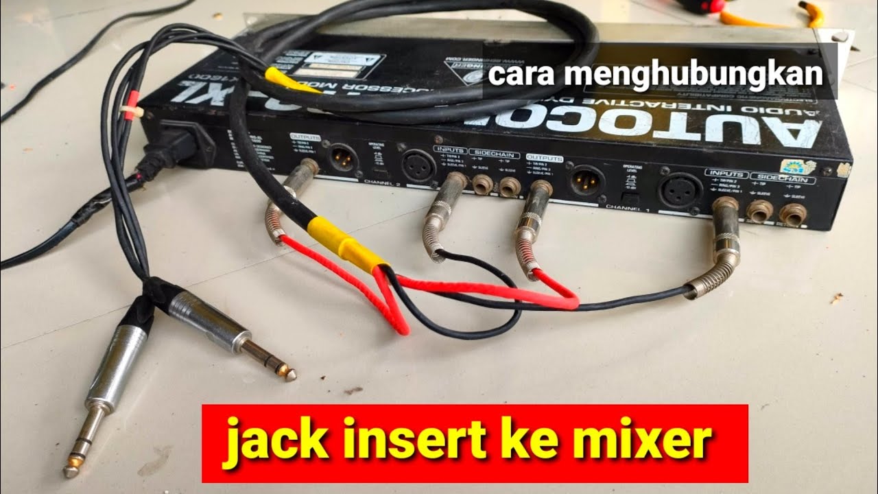 cara pengoneksian kabel insert compressor ke mixer