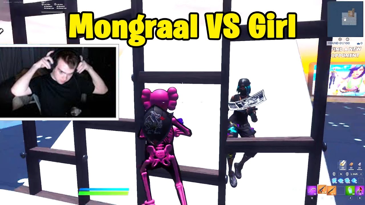 Mongraal VS Gamer Girl: бои по сборке 1 на 1!