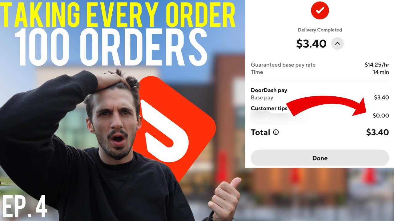 Taking Every Doordash Order For 100 Orders Straight - Episode 4