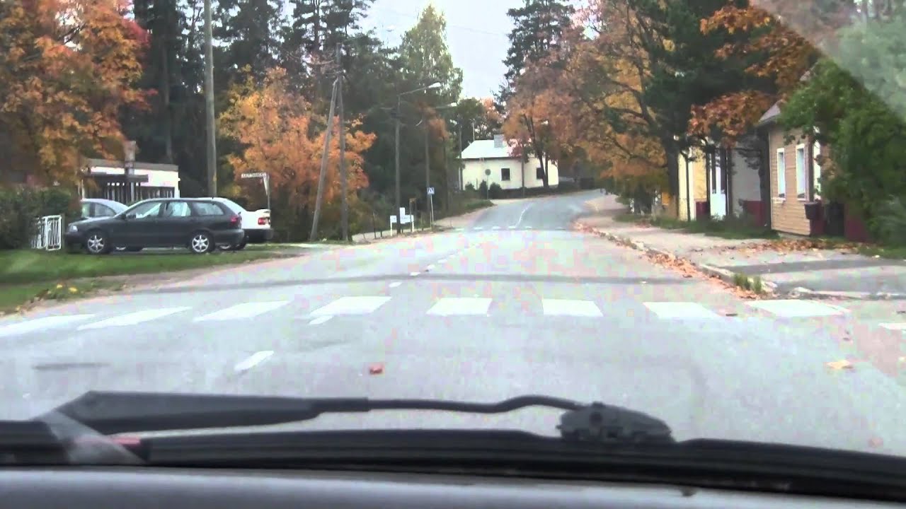 Driving from harbour to Itkonniemi citypart, Kuopio, Finland