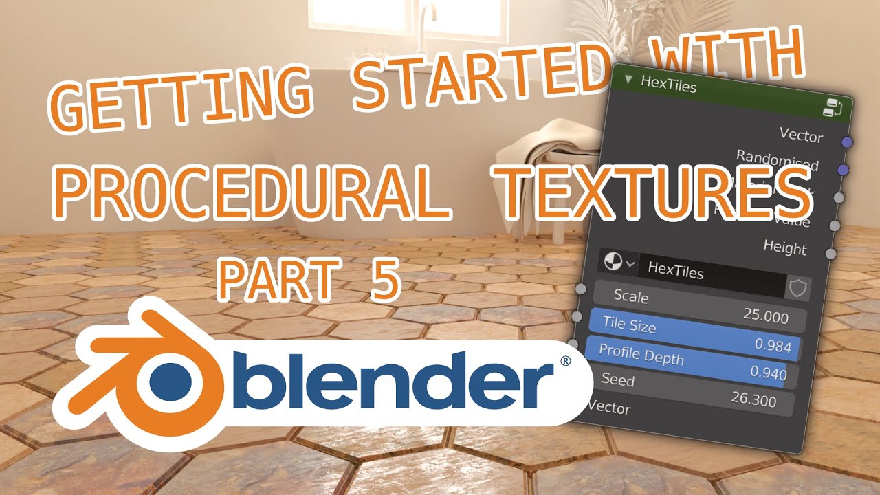 Hexagonal Tiles - Getting started with Blender Nodes Part 5