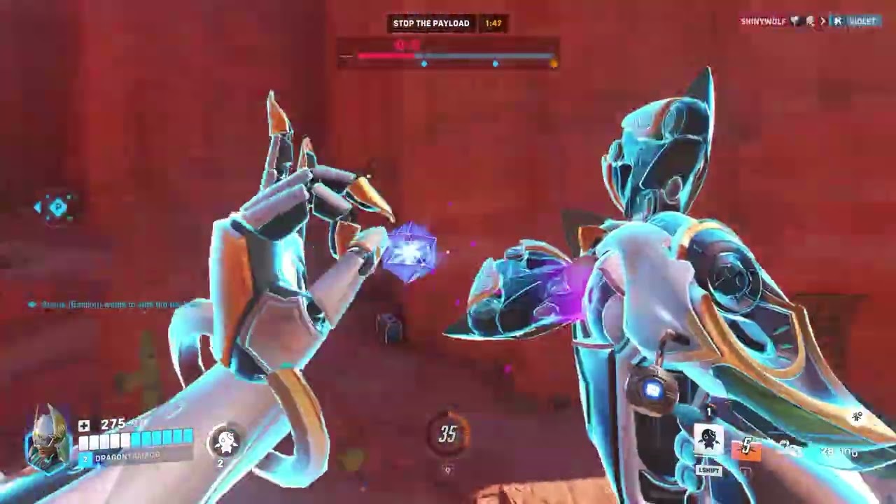 Overwatch2 Symmetra gameplay Route 66 (no commentary)