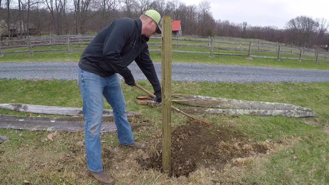 Replacing posts in a split rail fence
