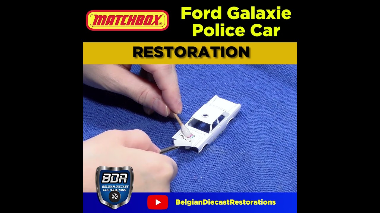 Matchbox 55C Ford Galaxie Police Car Restoration 🚓😲#toys #toycars #fordgalaxie