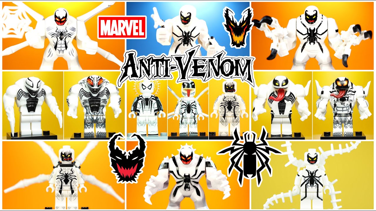 Every ANTI-VENOM Unofficial Lego Minifigures and Big Figures I have in my Collection