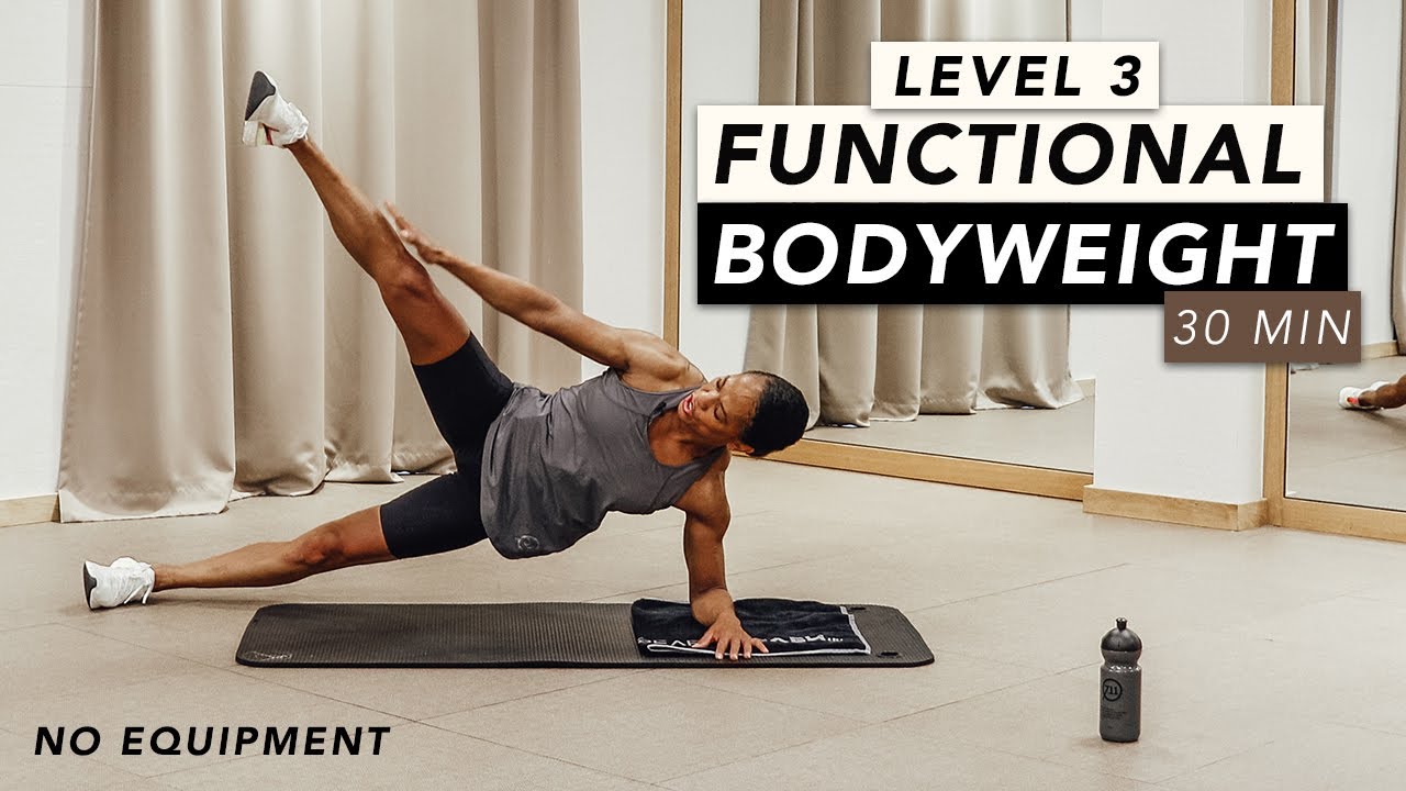 HOME WORKOUT // FUNCTIONAL BODYWEIGHT LEVEL 3 // REBECCA BATHEL