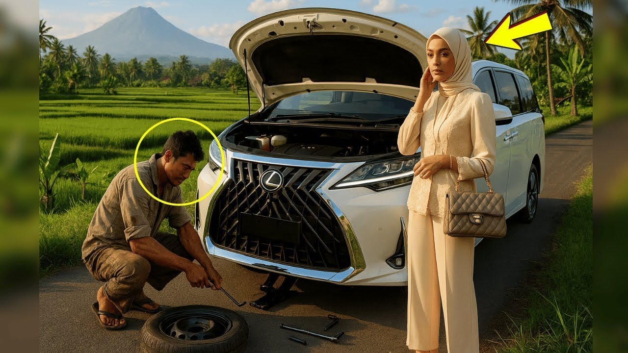 Petani Miskin Bantu Wanita Kaya Ganti Ban di Jalan  Esoknya, SUV Hitam Muncul di Depan Rumahnya