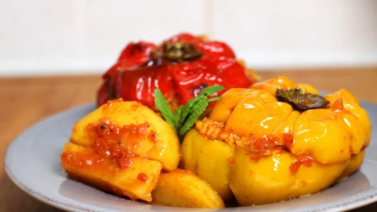 Фаршированные перцы с булгуром по греческому рецепту 🌶️✨ Легкая, здоровая и вкусная еда