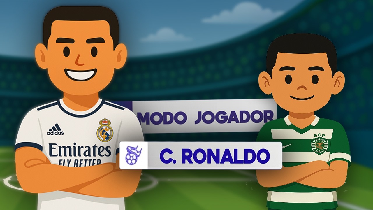 O INICIO DO MODO JOGADOR  Cristiano Ronaldo em 1998!  NO WORLD SOCCER CHAMPS