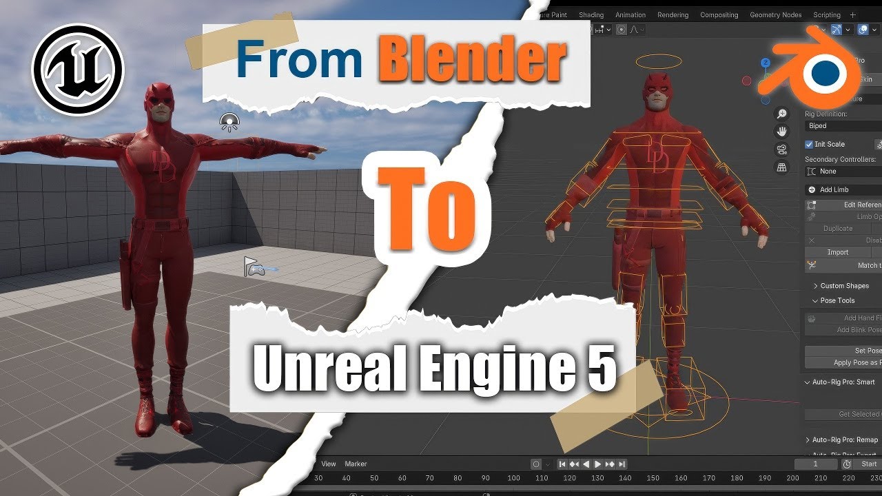 شرح Auto Rig Pro: تحويل الشخصيات من Blender إلى Unreal Engine 5 | Auto Rig Pro for Blender to UE5