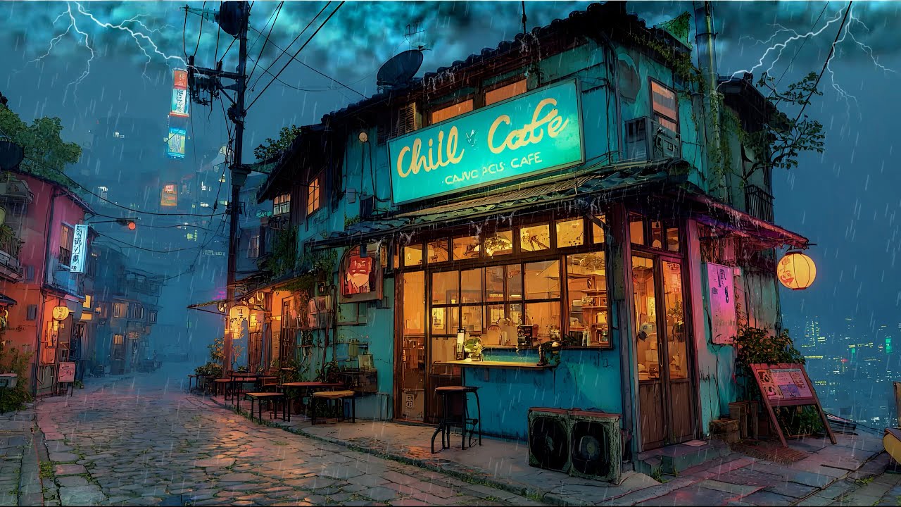 90s Midnight Rain ☔ Lofi Chillhop for Study, Focus & Sleep | 12 Hour Chill Mix