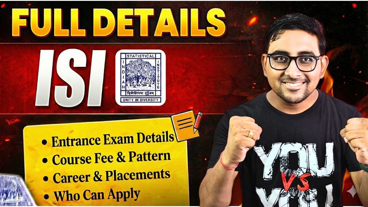 Indian Statistical institute - ISI 2026 Date ,  Exam pattern , fees  , Placement | JEE Mains 2026
