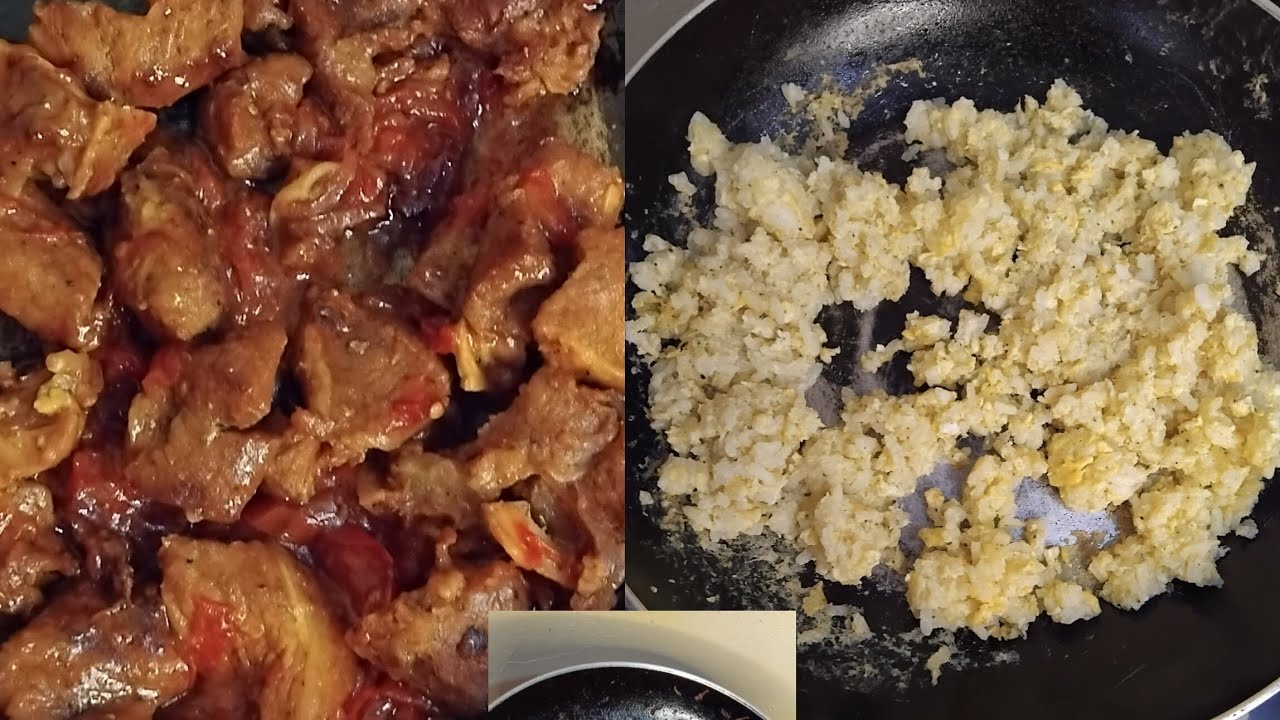 Stewed Beef with Egg Fried Rice Recipe/ restaurant style egg fried rice 