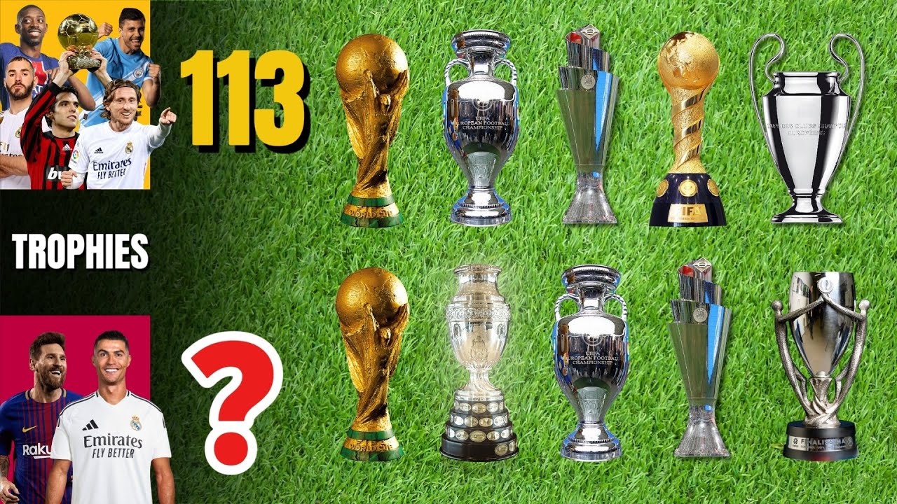 Messi & Ronaldo 🆚 Last 5 Ballon d’Or Winners | Who Has More Trophies? 🏆🔥