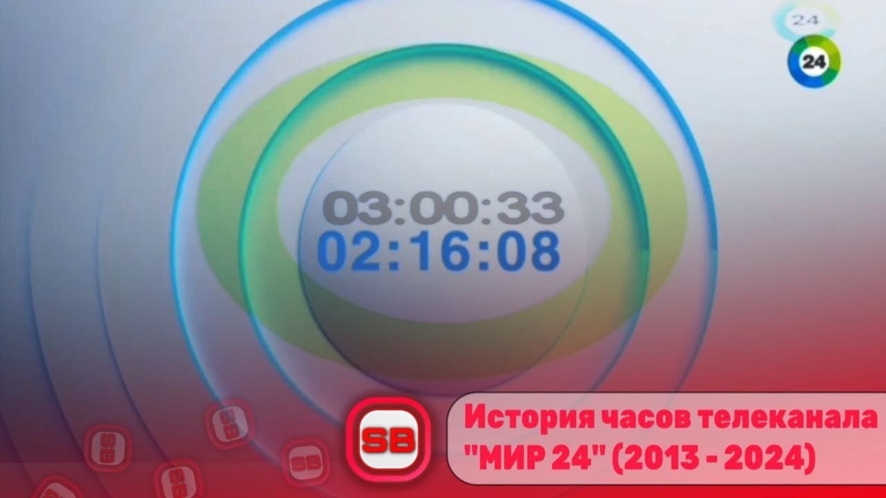 🌐 История часов телеканала «МИР 24» (2013 - 2024)