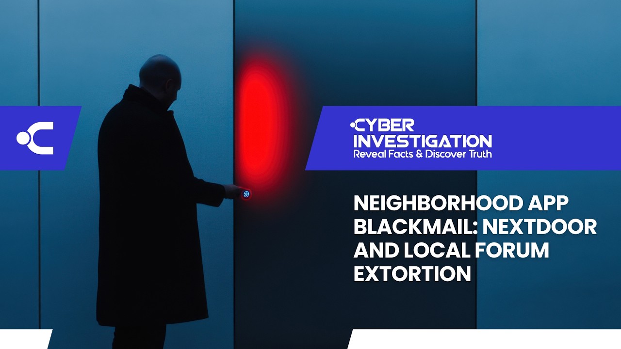 Neighborhood App Blackmail: Nextdoor and Local Forum Extortion