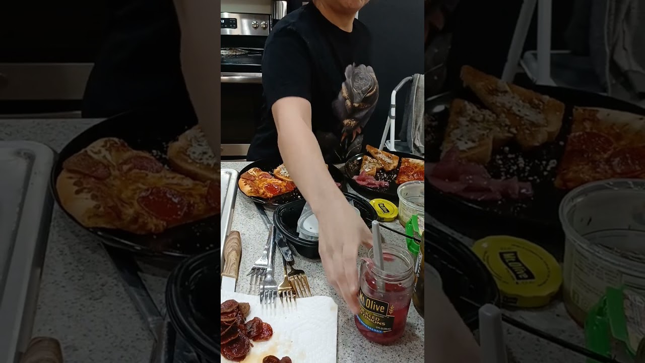 Pizza and savory snack plate dinner 