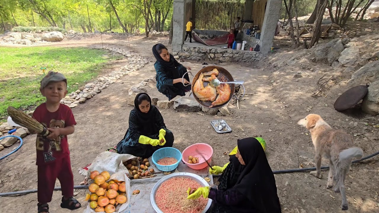 Деревенская жизнь 🍃 | Кемпинг, сбор гранатов и кулинария в осенней деревне