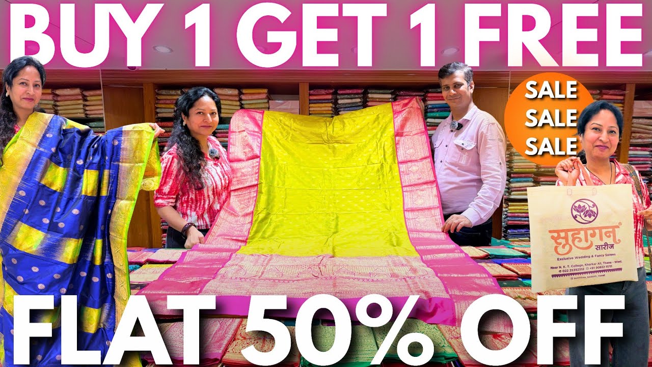 मुंबई's Best Pure Silk Saree *SALE*😍 | Paithani, Kanjivaram,Chanderi& More |Mumbai Wedding Shopping