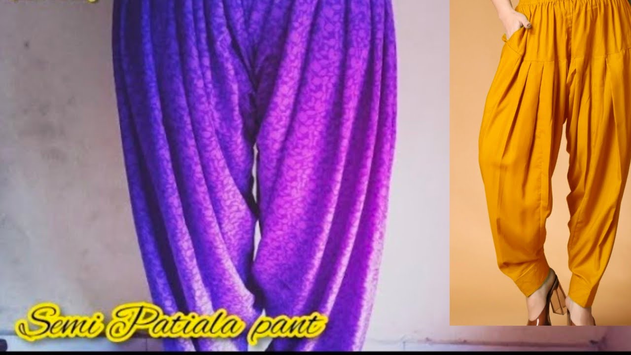 semi Patiala pant cutting and Stitching in Tamil Patiala salwar cutting and Stitching in Tamil