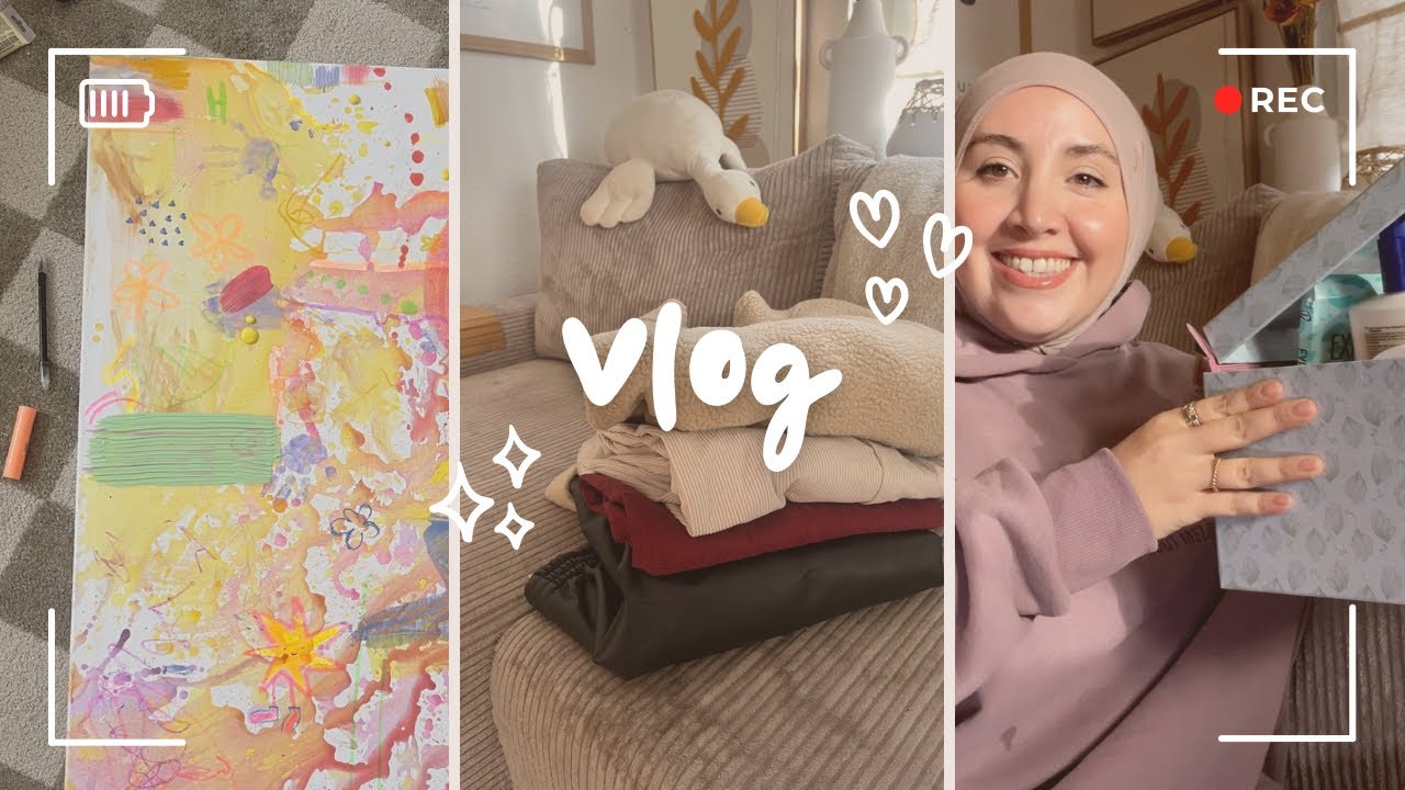 Vlog | Mini Shein Haul, malen mit Kind 🎨  & Aufgebraucht | Hijabflowers ✨