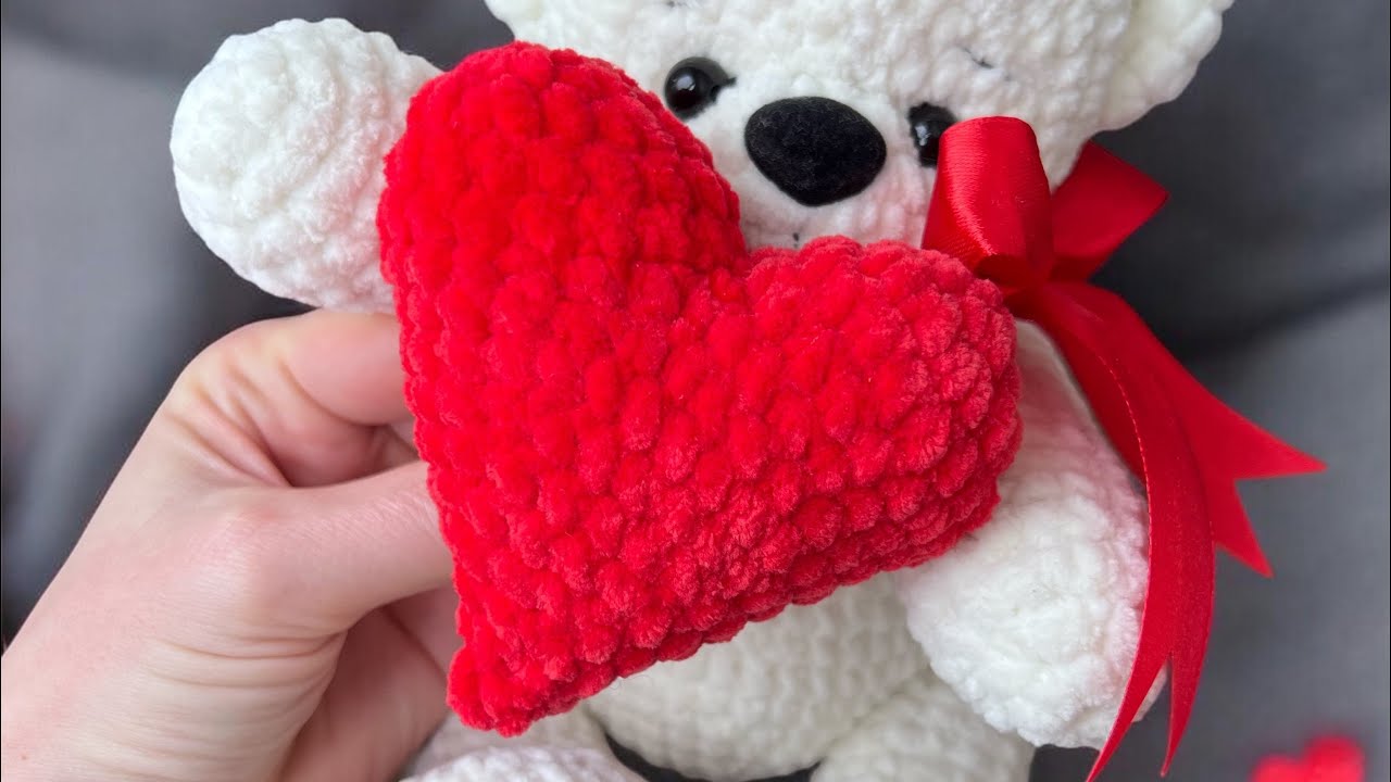 Вязаное сердце крючком за 20 минут ❤️ Мастер-класс / Красиво и легко ✨