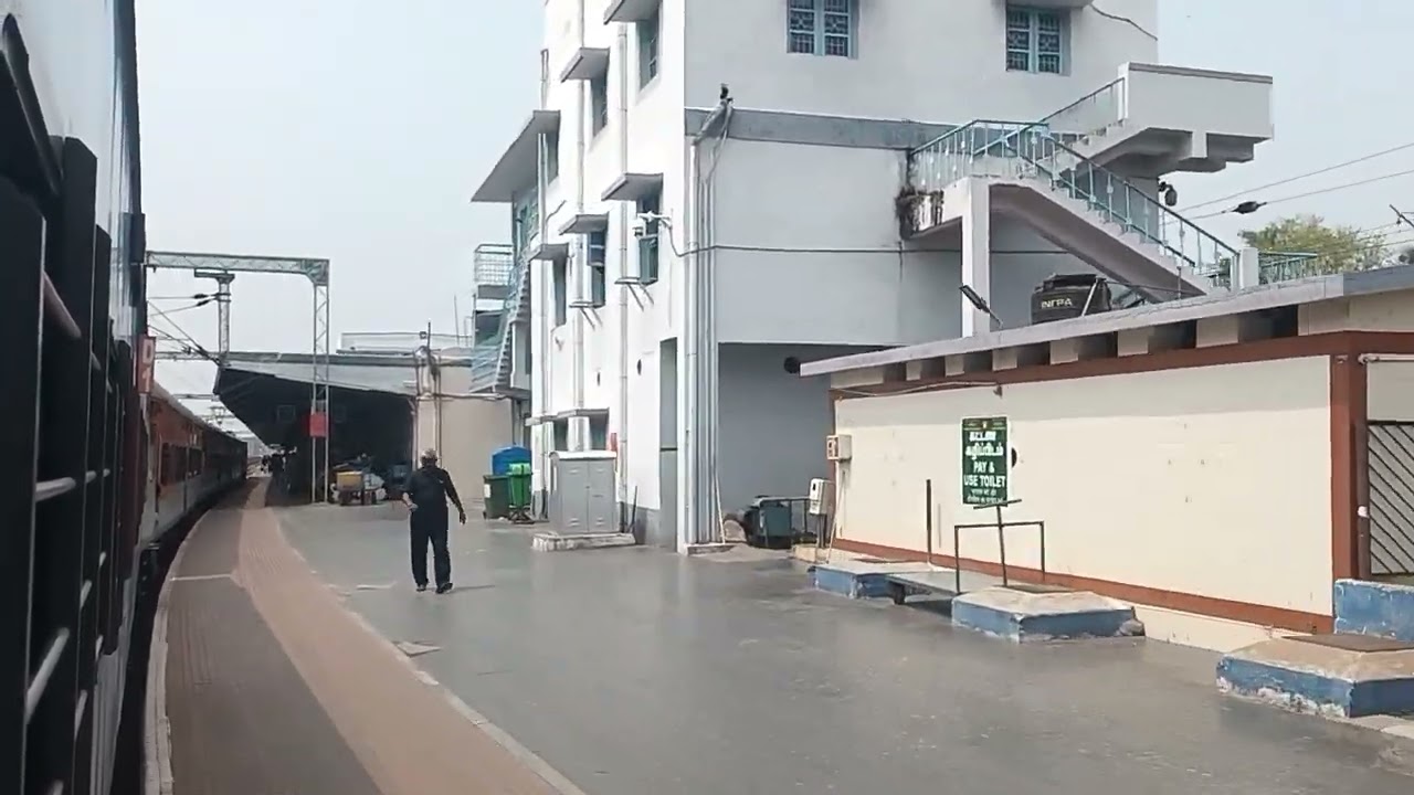 #train entering #erode Junction #indian #railway 