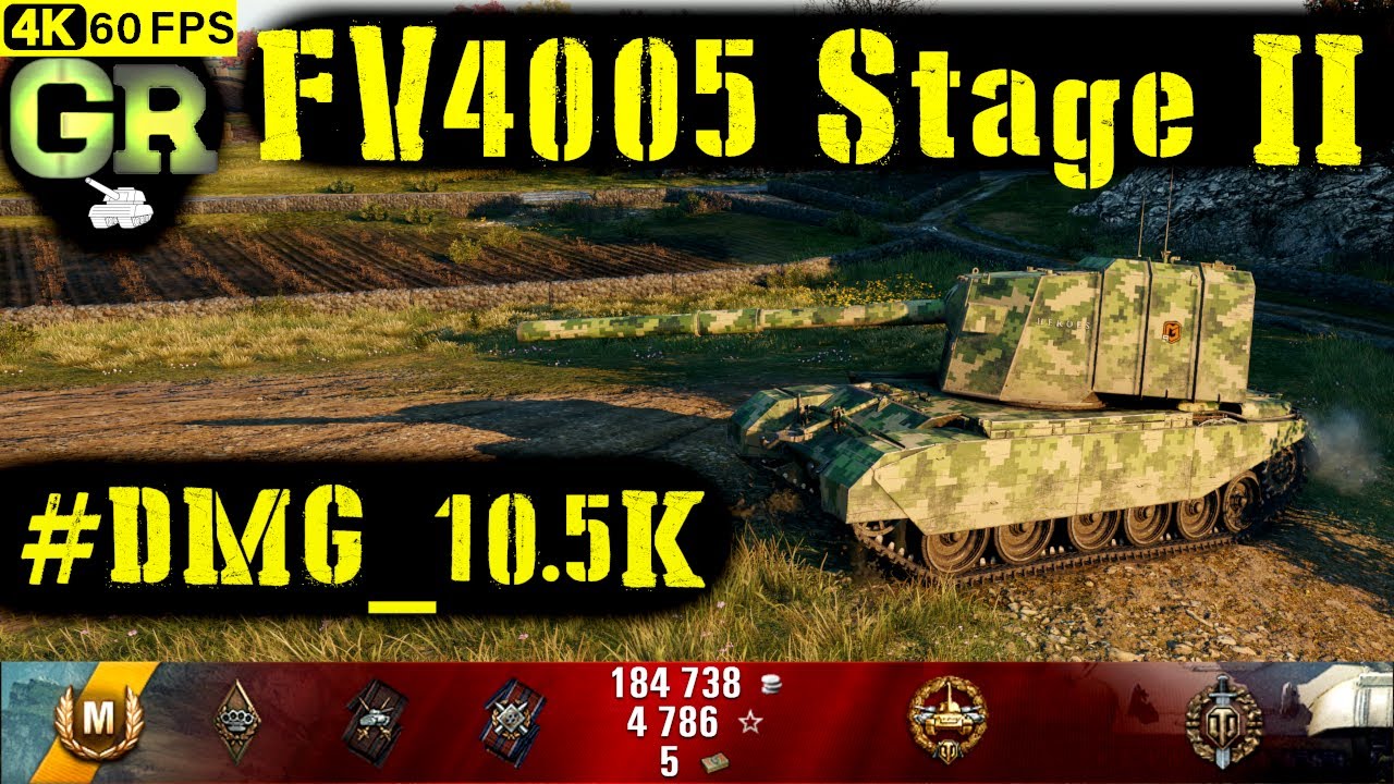 World of Tanks FV4005 Stage II Replay - 7 Kills 10.4K DMG(Patch 1.4.0)