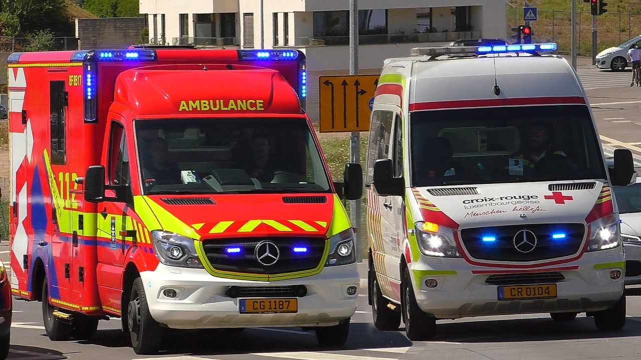 [29/07/2020] Compilation SAMU, ambulance Croix Rouge & CGDIS Ville de Luxembourg