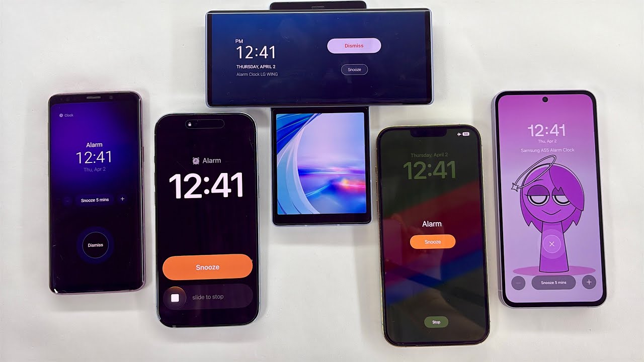 Alarm Clock + Timer LG Wink + IPhone Air + iPhone 13 ProMax + Samsung S9 + Samsung A55 