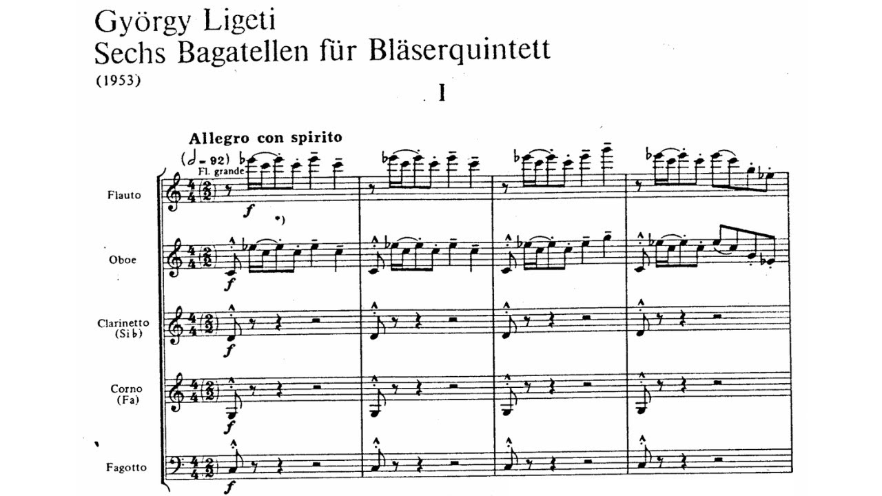György Ligeti: Six Bagatelles (1953)