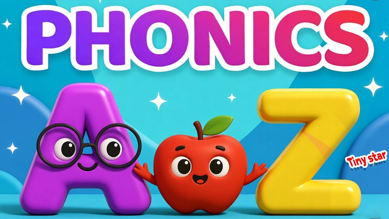 ABC Phonics Song | A for Apple | A to Z Nursery Rhymes | Baby Sensory Video for Visual Stimulation
