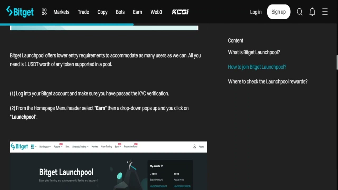 JOIN BITGET LAUNCHPOOL | EARN FROM BITGET LAUNCHPOOL