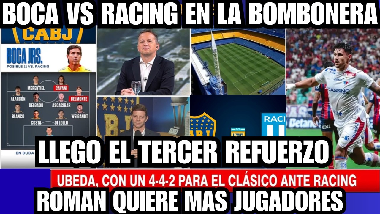 Boca vs. Racing y NUEVO REFUERZO de RIQUELME Para la Copa Libertadores