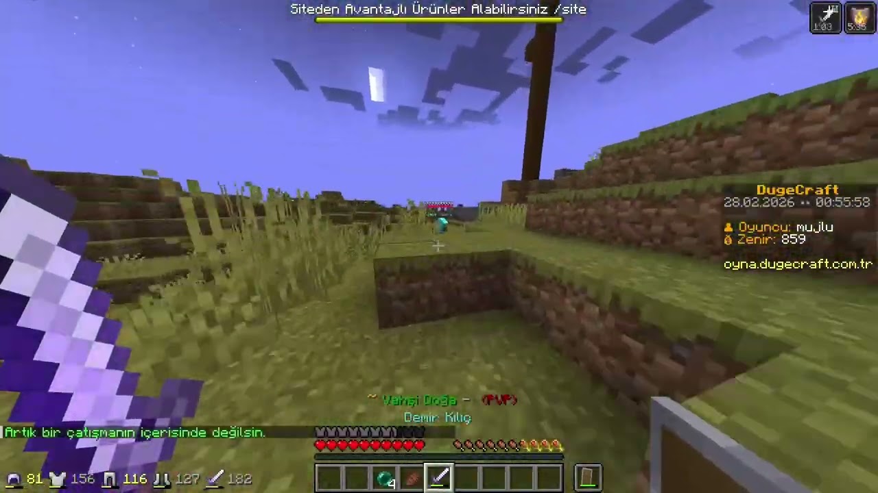 dugecraft _Zyper kendi kasabasında buyusuz demir sete yattı?