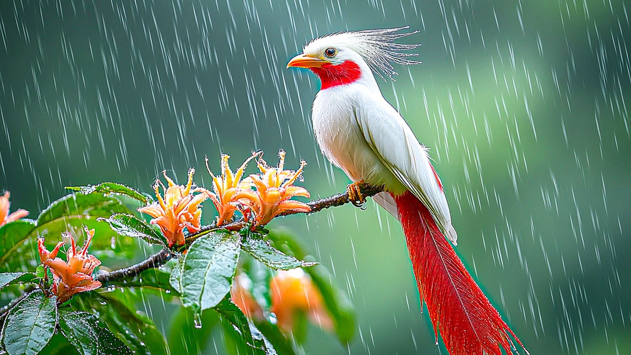 Спокойное щебетание птиц под дождем 🌿 Звуки для глубокого расслабления, умиротворения ума, тела и...