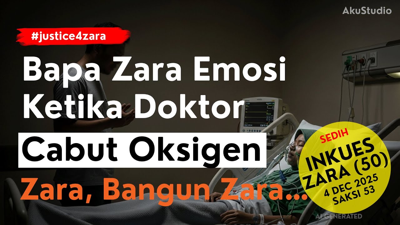 BAPA ZARA EMOSI KETIKA DOKTOR CABUT OKSIGEN &ndash; &ldquo;ZARA, BANGUN ZARA&hellip;&rdquo;  MERUNTUN HATI SELURUH DEWAN
